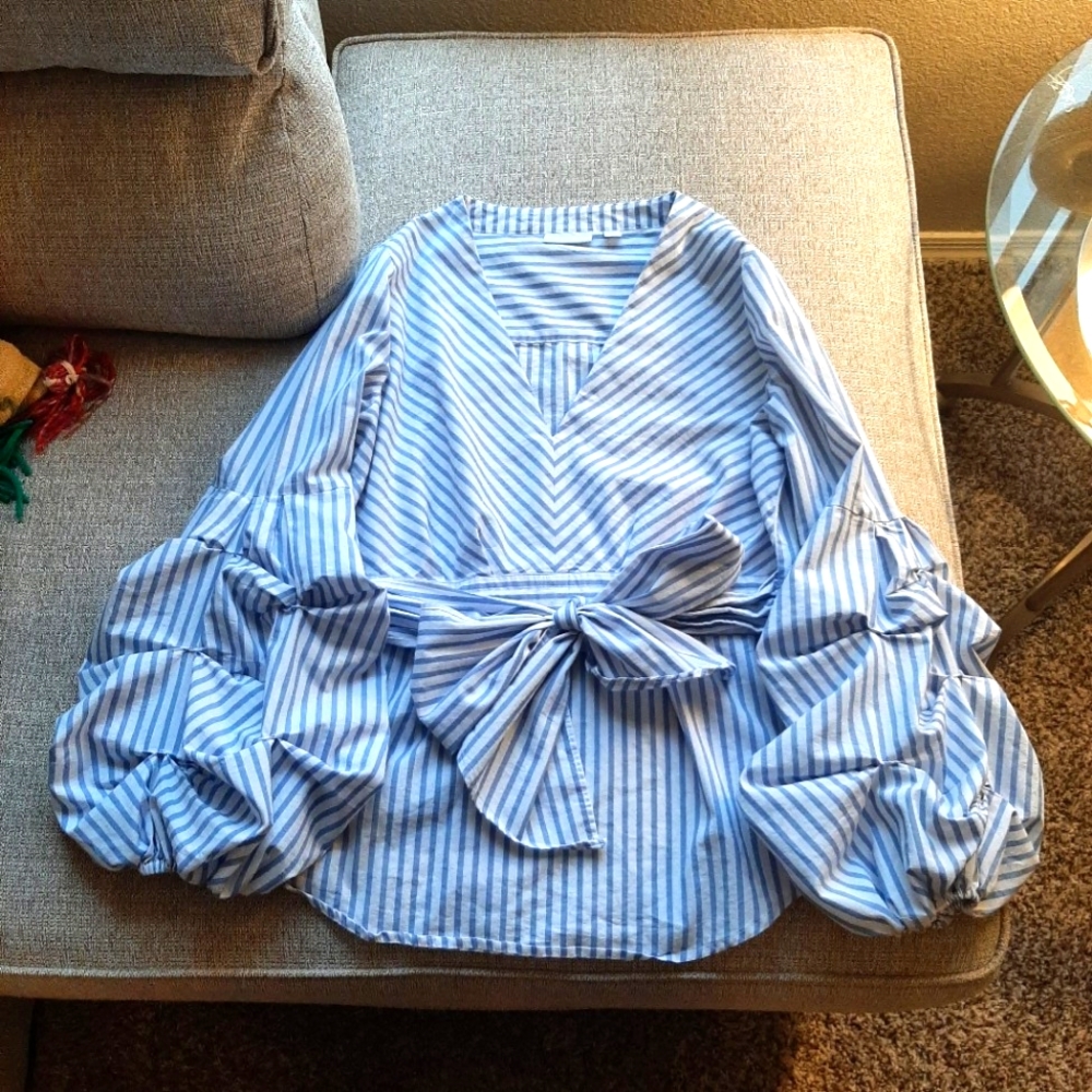 New York & Company Belted Blouse